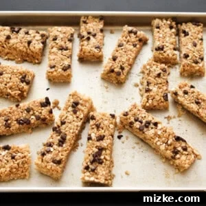 Hearty Chocolate Walnut Granola Bars 5 Homemade Granola Bars with Chocolate Chips and Walnuts