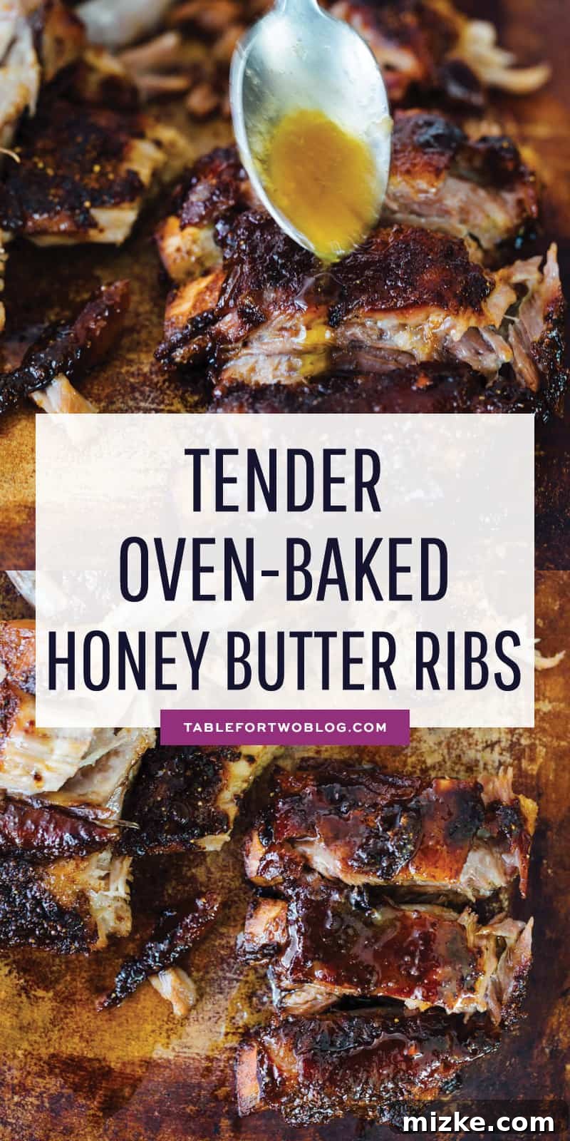 Pin This Recipe: Honey Butter Ribs Pin this image to save the recipe for Tender Oven-Baked Honey Butter Ribs, a delicious and easy pork rib dish.