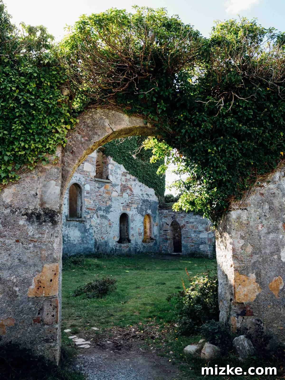 Inside the Walls of Clifden Castle Interior view of Clifden Castle, showing remnants of its past grandeur