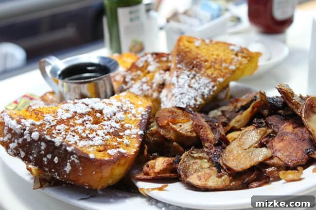 Neon Shores 11 Massive and delicious Challah French Toast platter from Front Porch Cafe