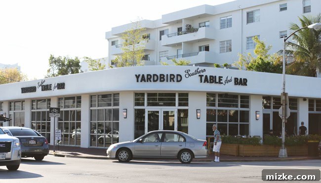 Neon Shores 4 Elegant dining setting at Yardbird Southern Table & Bar in Miami