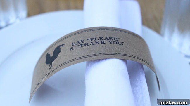 Neon Shores 5 Close-up of a charming rustic napkin ring at Yardbird restaurant