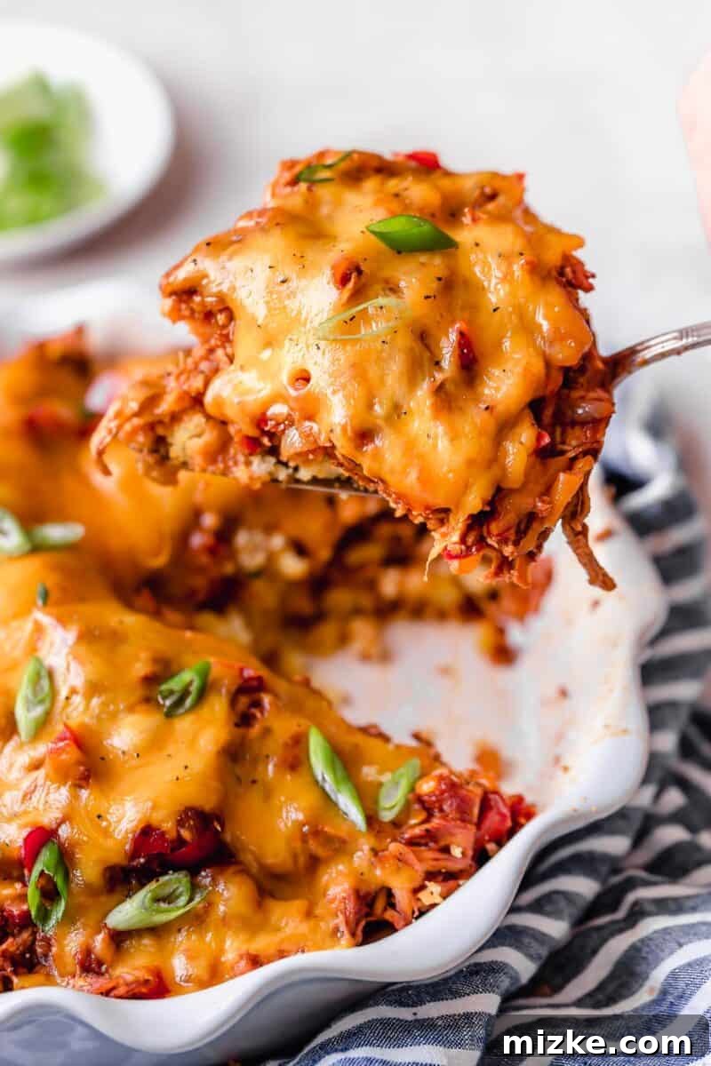 Smoky BBQ Chicken Cornbread Delight 4 This bbq chicken cornbread pie is basically a complete meal of everything you want! You will be back for slice after slice!