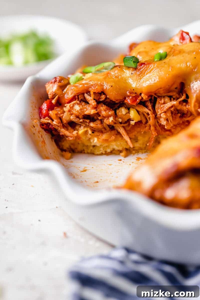 Smoky BBQ Chicken Cornbread Delight 5 This bbq chicken cornbread pie is basically a complete meal of everything you want! You will be back for slice after slice!