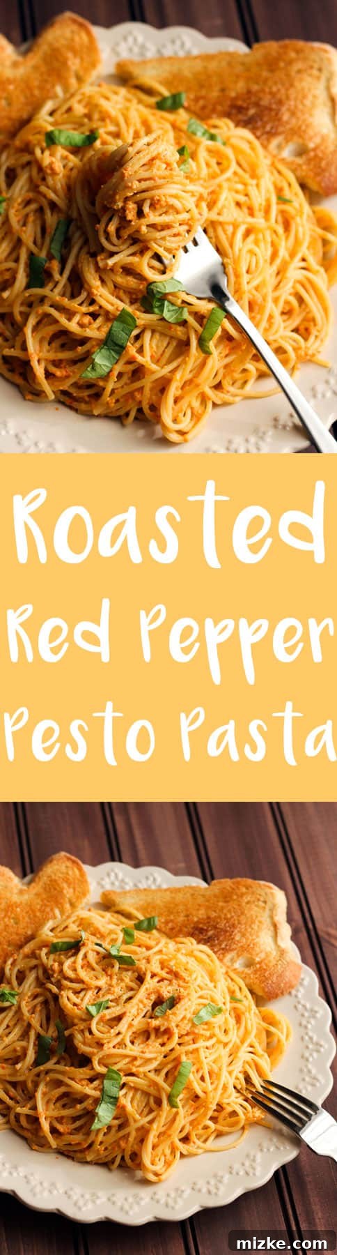 Smoky Red Pepper Pesto Pasta with Tangy Goat Cheese 2 Vibrant roasted red pepper pesto pasta with goat cheese, beautifully plated for a simple and flavorful dinner.