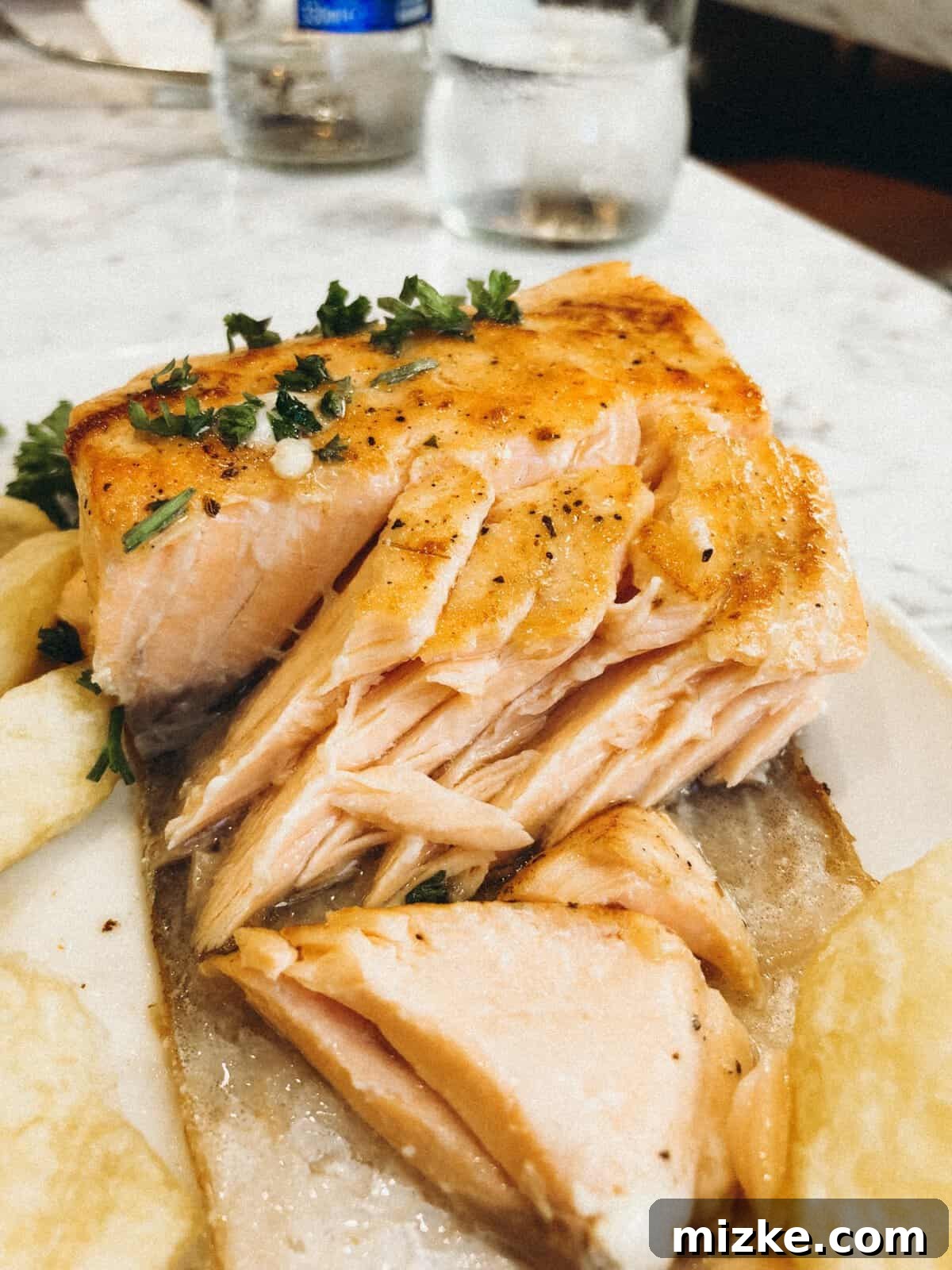 Kenmare Ireland's Hidden Beauty 20 Perfectly cooked salmon fillet at Quinlan's Seafood Bar