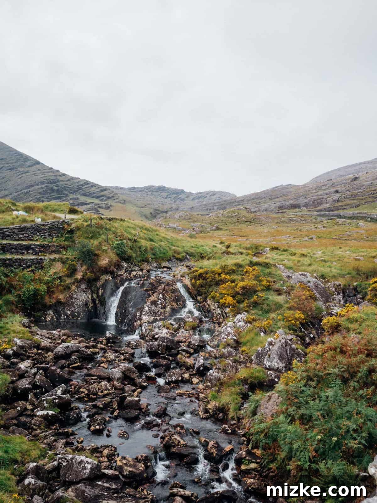 Ireland's Rugged Beara Peninsula 23 Further up Healy Pass, showing more dramatic inclines and views across the landscape