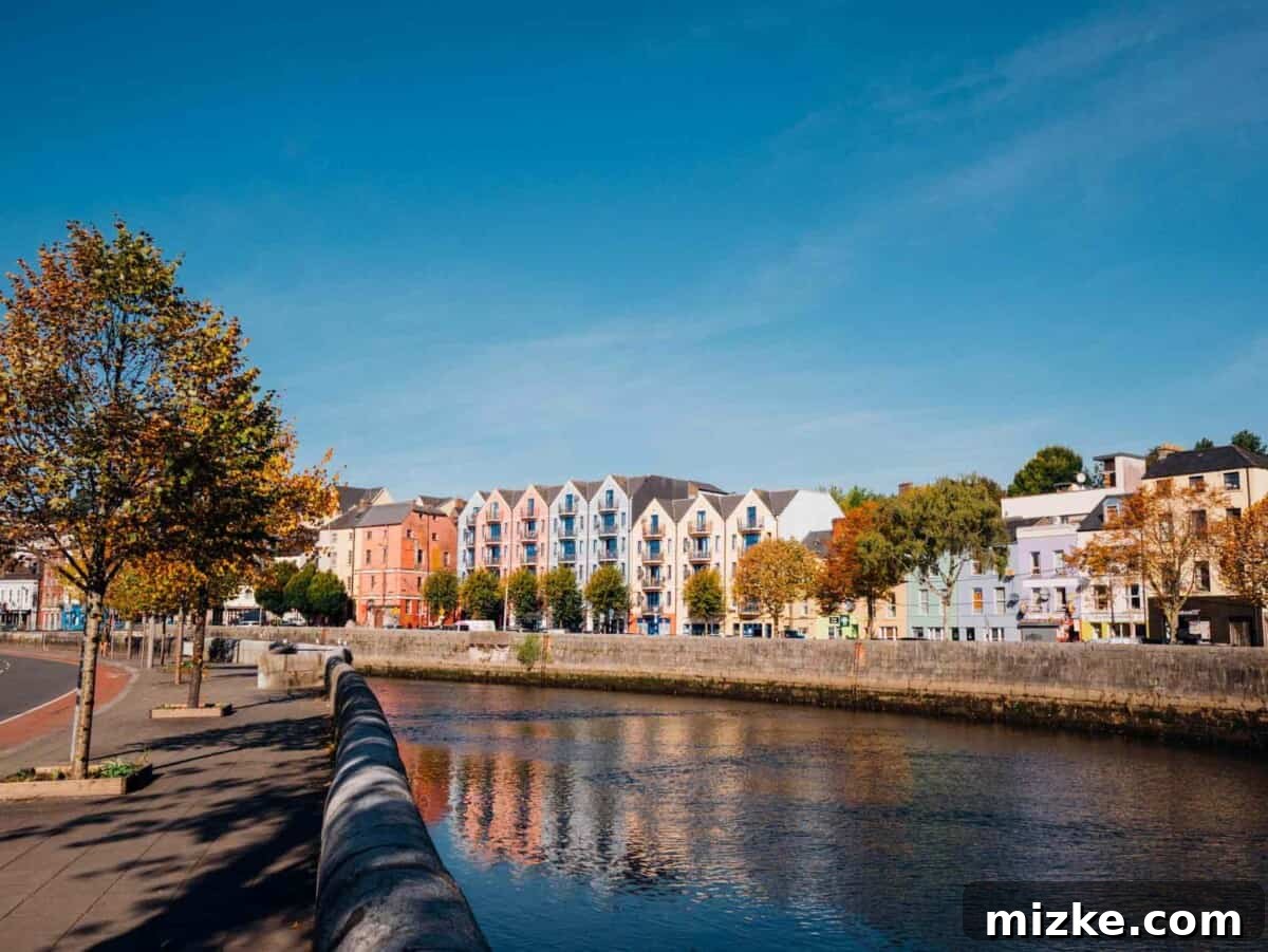 Cork Ireland The Rebel City 3 A charming street scene in Cork, featuring colorful buildings and local architecture, inviting exploration