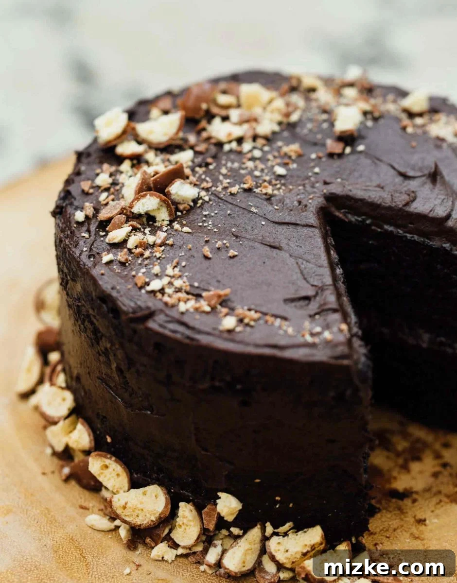 Mini Chocolate Malt Cake: A Delightful Treat for Any Occasion This mini chocolate malt cake for two is perfect for any celebration or if you're just craving a chocolate cake and don't want to make a large one! #minicake #chocolatecake #chocolatemalt #malt #cakefortwo #chocolate