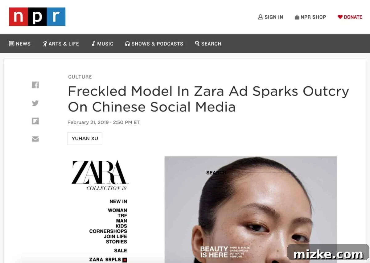 My Lifetime Battle With Freckles Ended In Love 3 A model with freckles, hinting at diverse beauty standards and challenging traditional beauty ideals