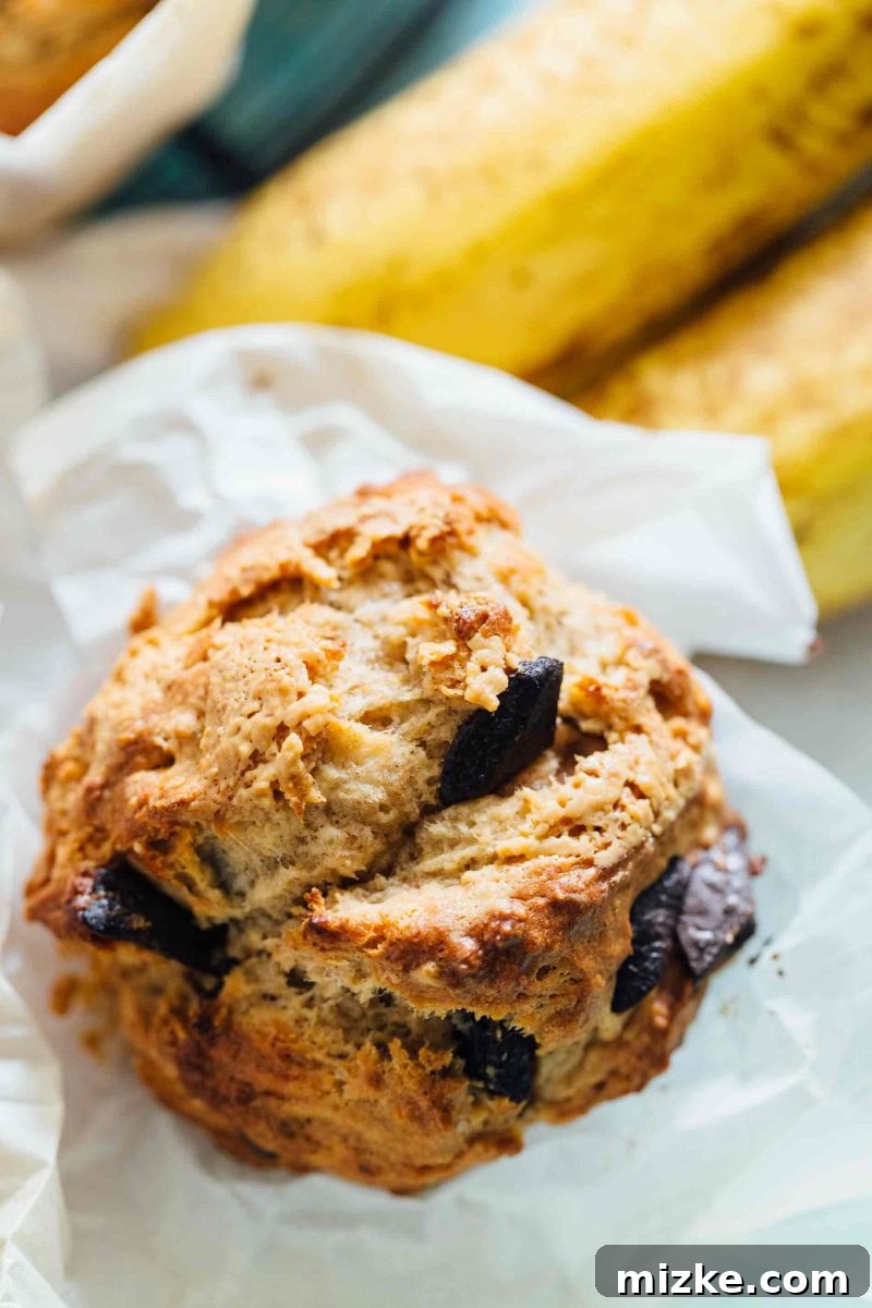Baking Tips for High-Domed Peanut Butter Chocolate Banana Muffins These peanut butter and chocolate banana muffins are so soft and tender with the biggest domed top! They're just like straight out of a bakery!