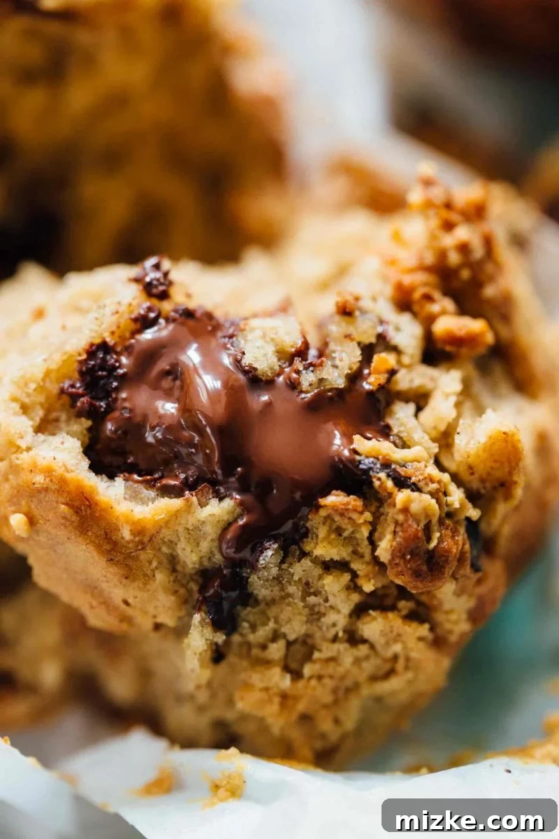 The Best Peanut Butter Chocolate Banana Muffin Recipe FAQ These peanut butter and chocolate banana muffins are so soft and tender with the biggest domed top! They're just like straight out of a bakery!