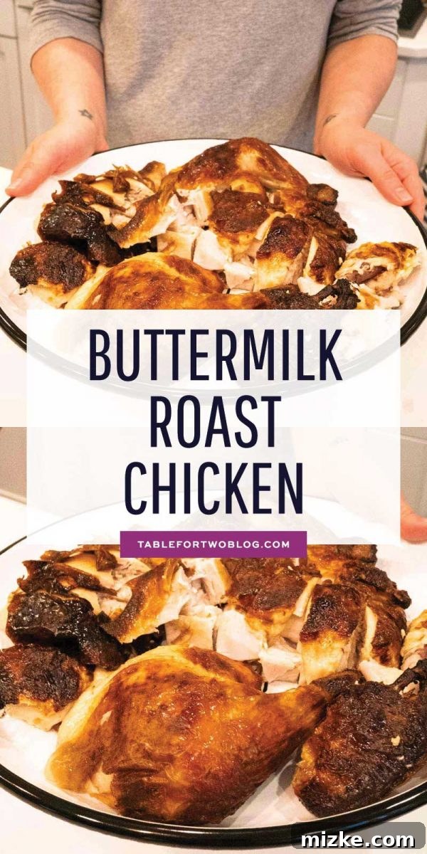 Carved Buttermilk Roast Chicken, Ready to Serve A close-up of the carved buttermilk roast chicken, showcasing its incredibly juicy, tender, and moist meat. This three-ingredient, easy-to-make buttermilk-marinated roast chicken is an amazing recipe. #buttermilk #roastchicken #buttermilkmarinated #chickenrecipe #wholechicken
