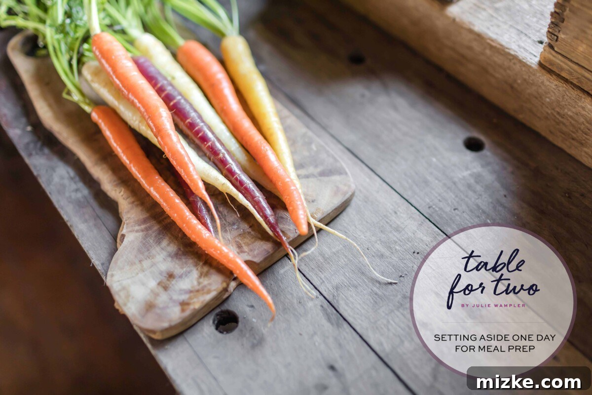 One Day to Prep, A Week to Savor 2 Organized meal prep containers with fresh ingredients