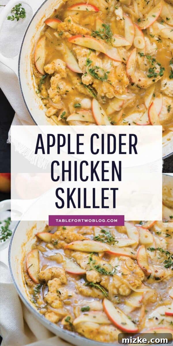 Rustic Apple Cider Chicken Skillet 7 This apple cider chicken skillet is the ultimate Fall dish that is full of sweet and savory flavors! You need to get this on the table! #sponsored #farmerfocus #organicchicken #chickenrecipe #chickenskillet #applecider #applerecipes