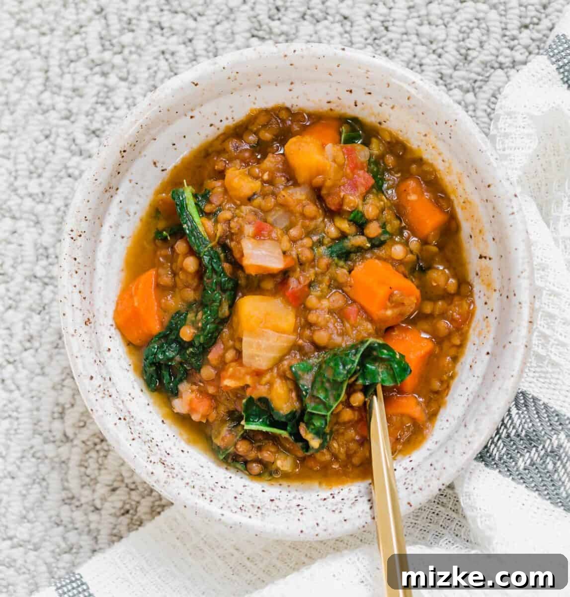 Hearty Instant Pot Lentil and Squash Soup 3 A quick lentil soup made in the Instant Pot and loaded with veggies for a deliciously cozy soup for any time of year!