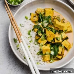 Tofu and Shiitake Coconut Curry Bowls recipe image