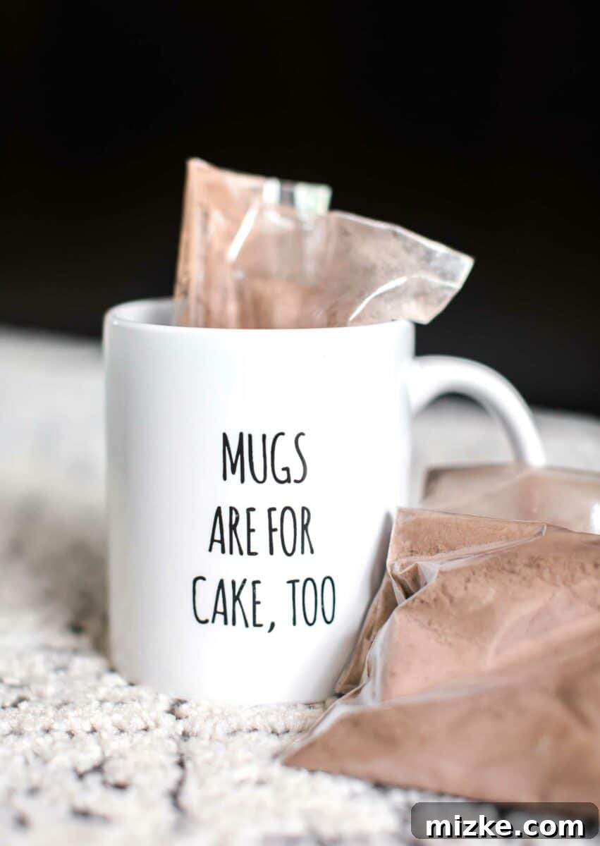 Table for Two: Chocolate Mug Cake Kit 2 Beautifully packaged Table for Two Chocolate Mug Cake Kit