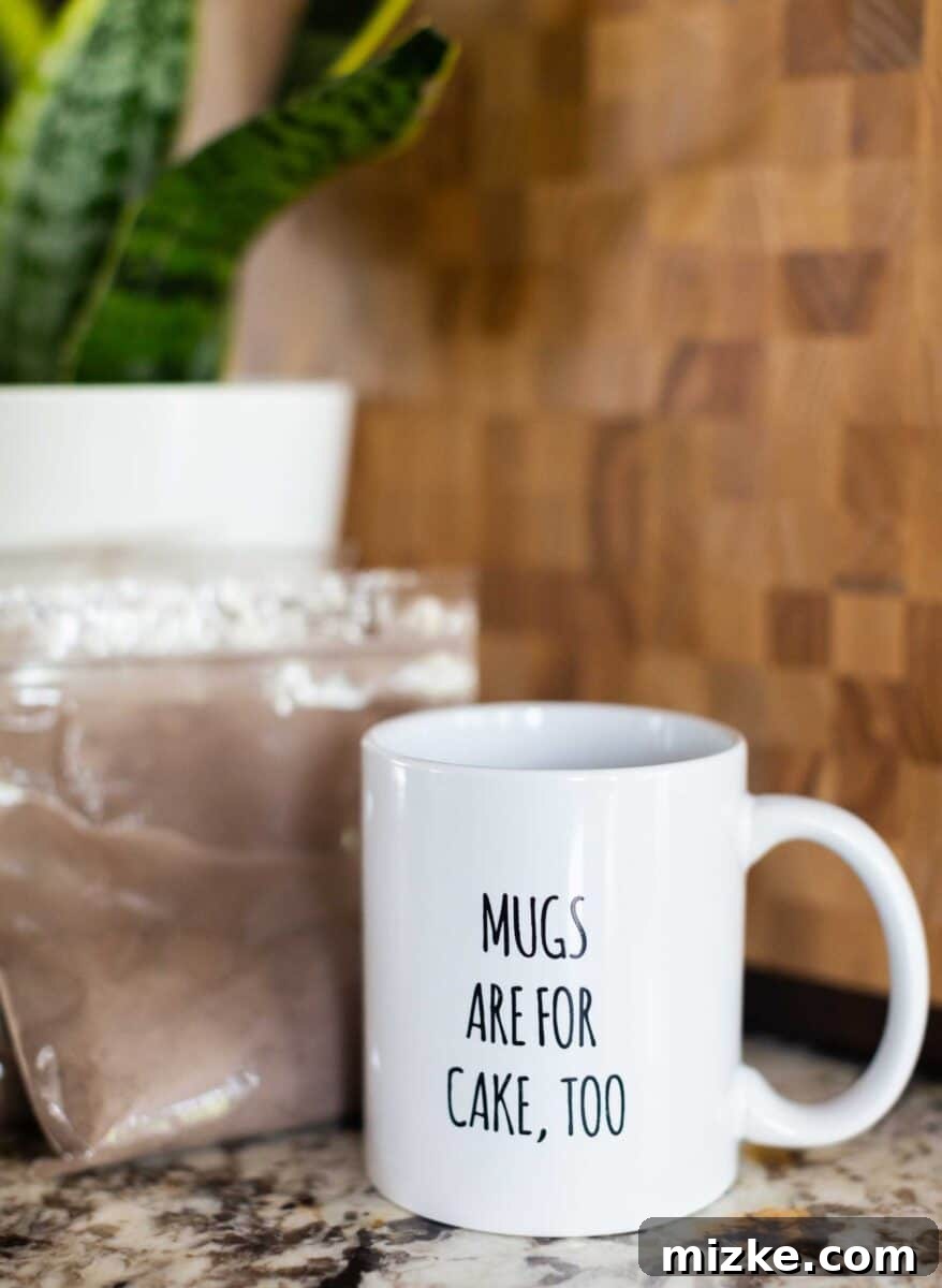Table for Two: Chocolate Mug Cake Kit 5 The Table for Two mug, a perfect companion for your mug cake