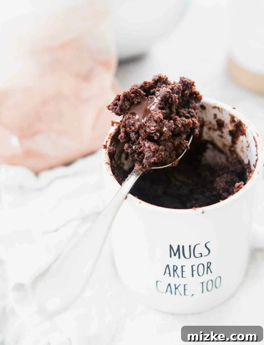 Table for Two: Chocolate Mug Cake Kit 6 Close-up of the Table for Two Chocolate Mug Cake Kit ingredients