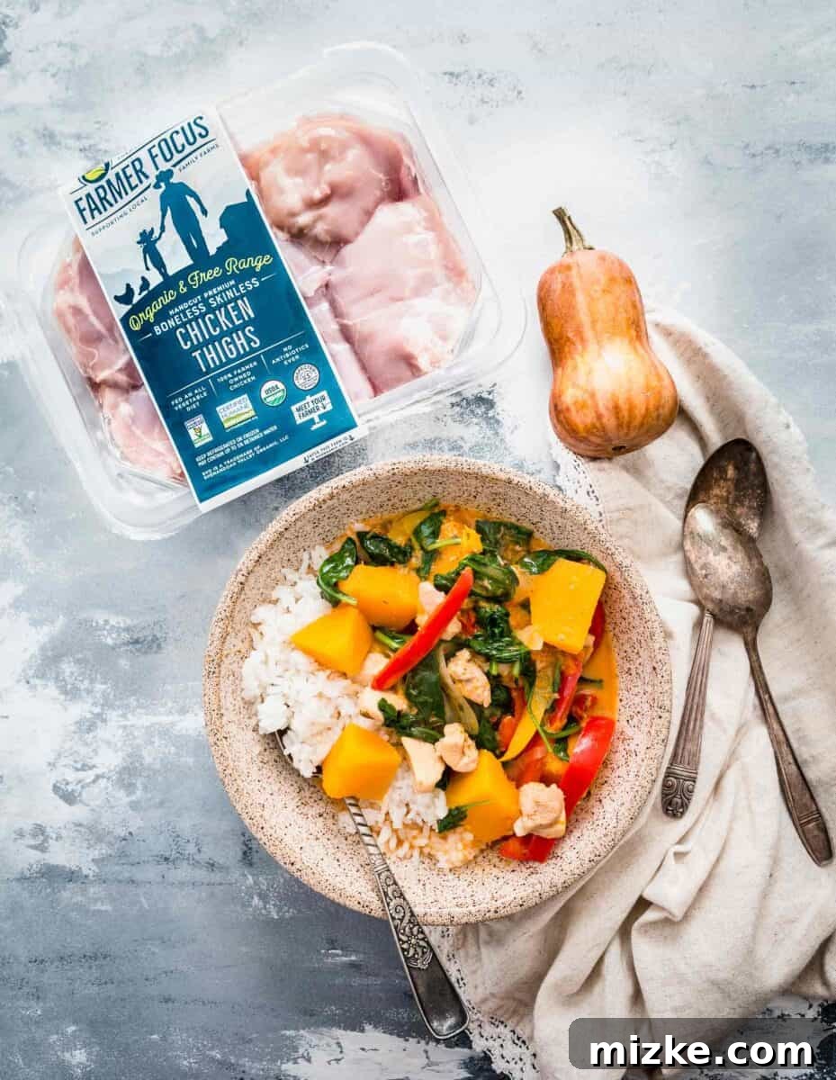 Golden Butternut Chicken Red Curry 2 A deliciously cozy one-pot chicken curry that is perfect for the cooler weather!