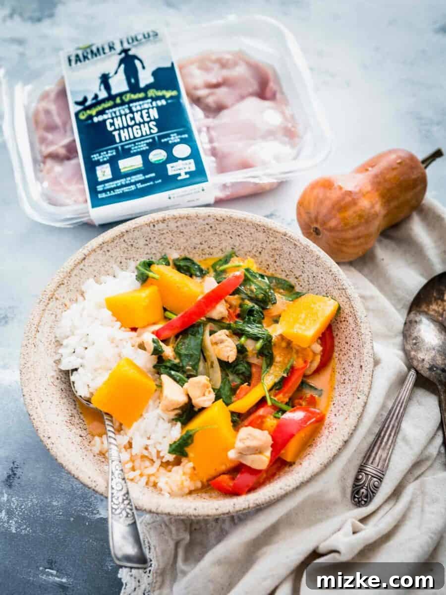 Golden Butternut Chicken Red Curry 4 A deliciously cozy one-pot chicken curry that is perfect for the cooler weather!