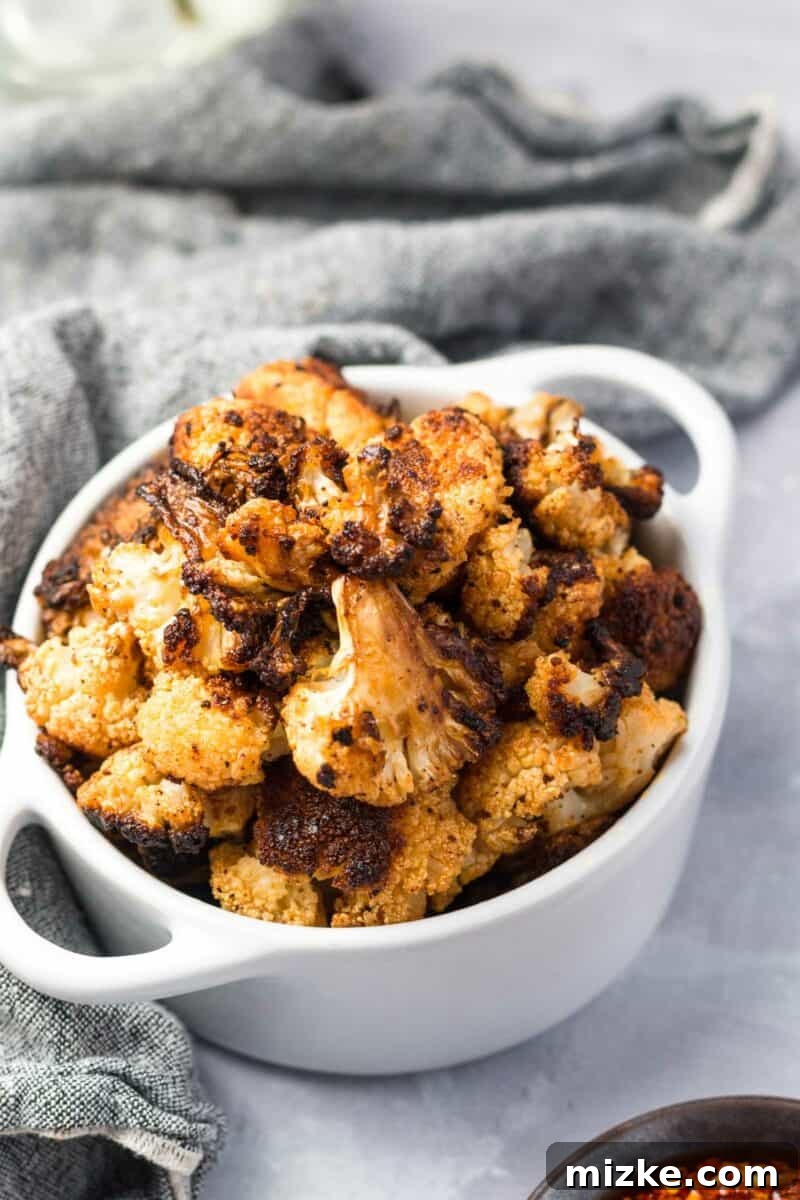 Mind-Blowing Roasted Cauliflower 2 Irresistibly crispy and sweet-smoky roasted cauliflower florets, a truly addictive side dish that will vanish from the baking sheet.
