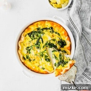 Spinach and Artichoke Quiche