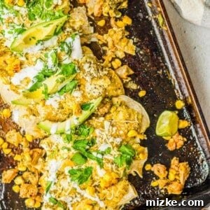 One-Pan Smoky Chipotle Chicken Enchiladas 8 Sheet Pan Chipotle Chicken Enchiladas - Main Recipe Image