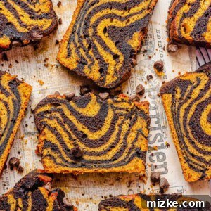 Pumpkin Chocolate Marbled Zebra Bread