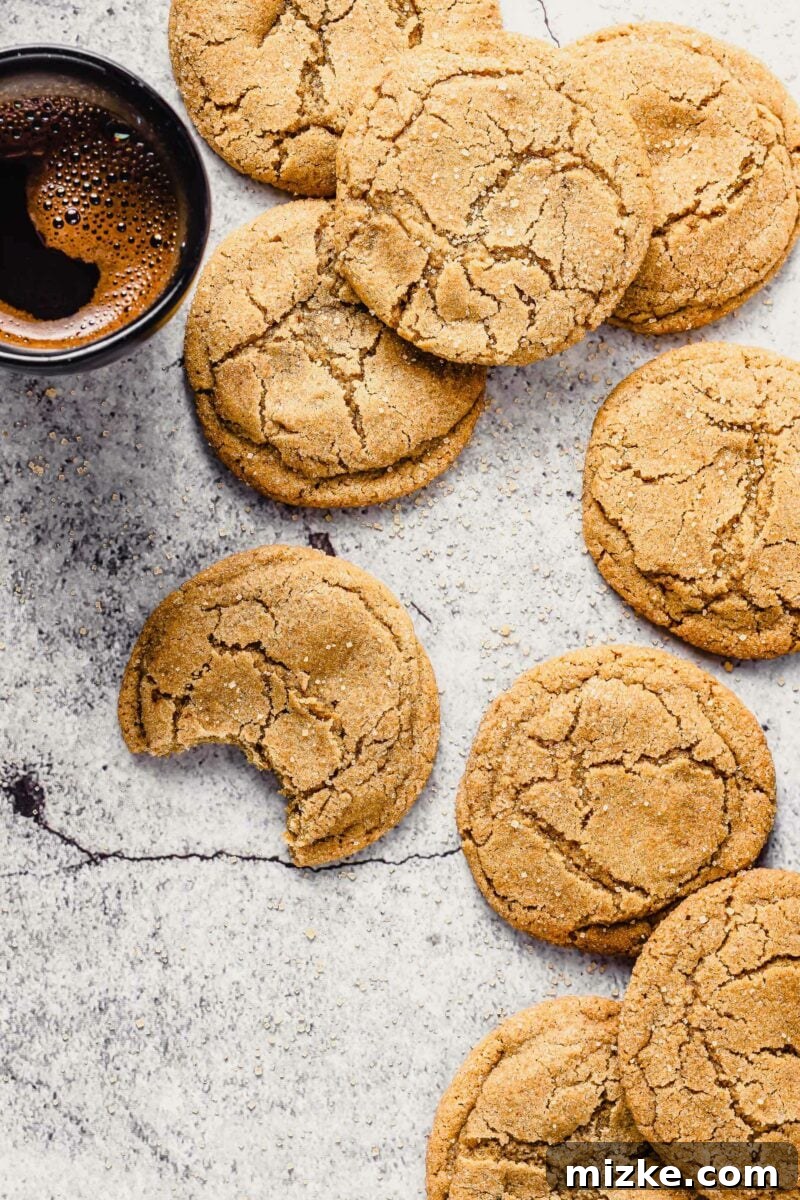 Warm Cinnamon Brown Sugar Delights 4 Out of a large batch, one cookie has been bitten into.