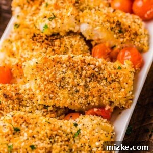 Everything Bagel Panko Cod, baked to golden perfection.