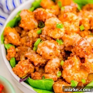 Delicious Bang Bang Shrimp ready to be served.