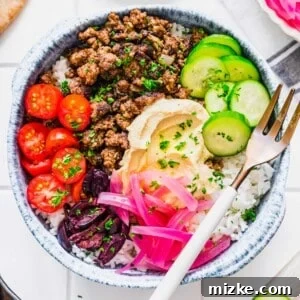 Middle Eastern Inspired Ground Beef Bowls