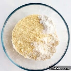 dry ingredients in a clear bowl
