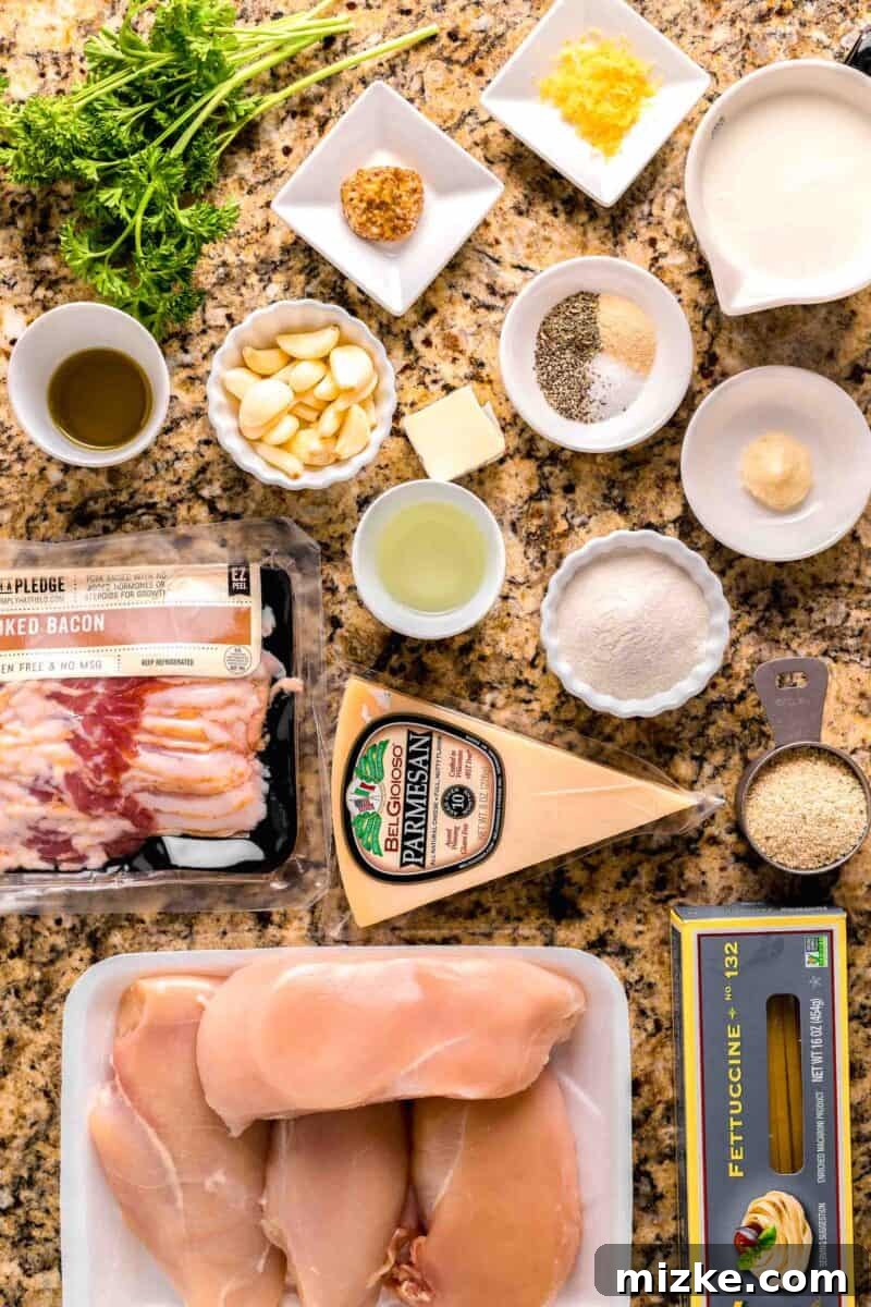Creamy Garlic Parmesan Chicken Pasta 3 garlic parmesan chicken pasta ingredients