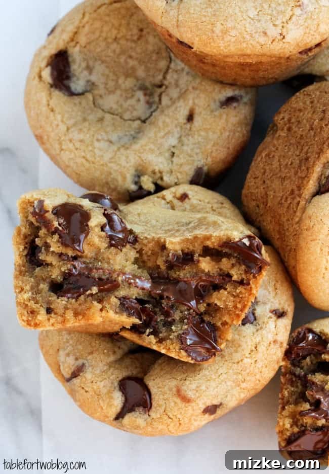 Nutella Lava Cookie Cups via tablefortwoblog.com Delicious Nutella Lava Cookie Cup, perfectly baked with a soft exterior