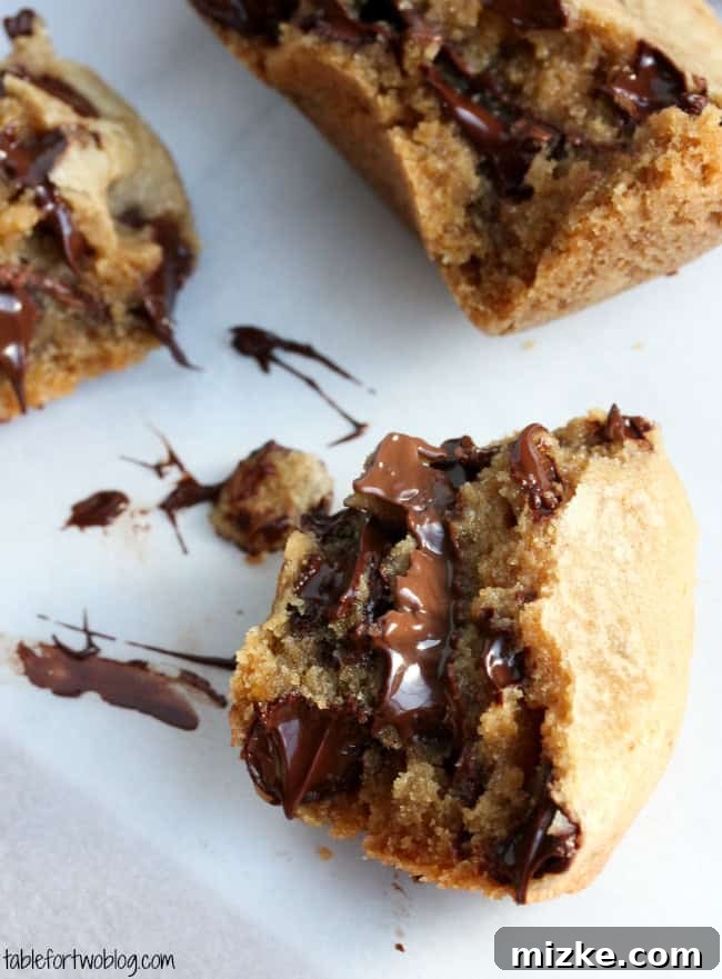 Nutella Lava Cookie Cups via tablefortwoblog.com A trio of perfectly golden-brown Nutella Lava Cookie Cups