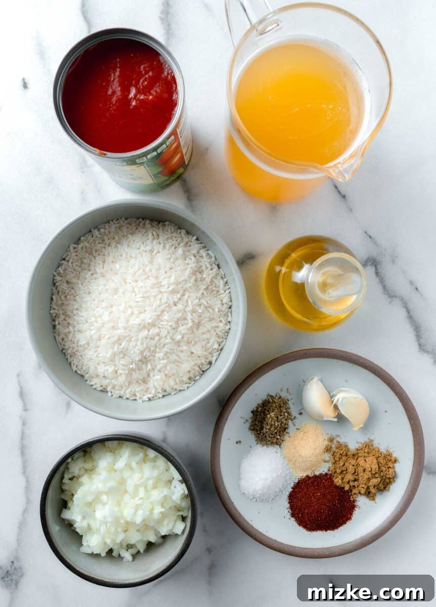 ingredients for instant pot mexican rice