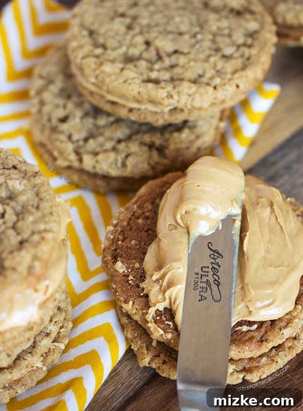 Freshly Baked Peanut Butter Sandwich Cookies Top-down view of Peanut Butter Sandwich Cookies arranged on a cooling rack, ready to be filled.