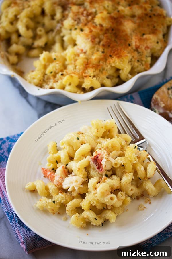 Baked Lobster and Shrimp Mac n Cheese | Perfect Crust Golden brown, bubbly crust on Lobster and Shrimp Mac n Cheese straight from the oven