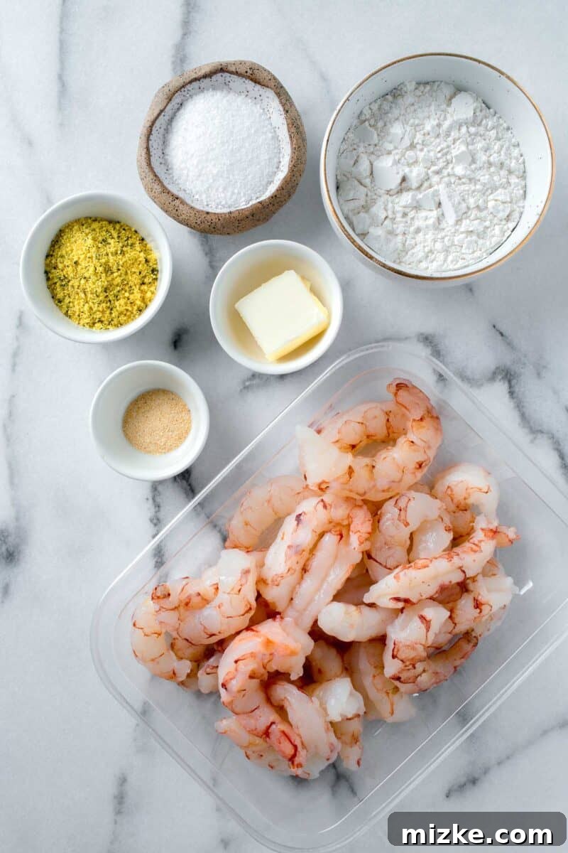 Zesty Lemon Pepper Shrimp 3 ingredients for lemon pepper shrimp