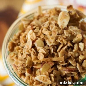 Tropical Vanilla Coconut Crunch 2 Finished Coconut Vanilla Granola in a serving bowl, ready to eat