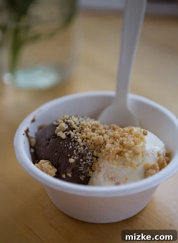 Feasting Through Music City 18 Dark chocolate and salty caramel ice cream, a rich and balanced flavor pairing at Jeni's