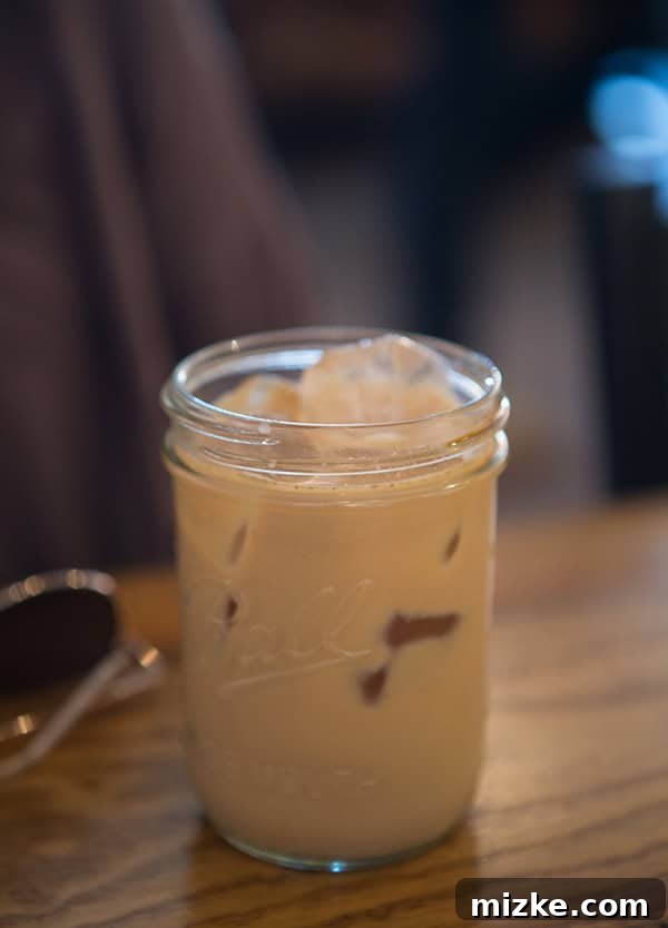 Feasting Through Music City 6 A refreshing salted caramel Tennessee whiskey latte served in a glass at Barista Parlor