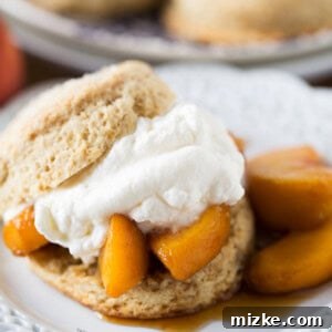 Boozy Peaches and Honey Cream Shortcakes final presentation