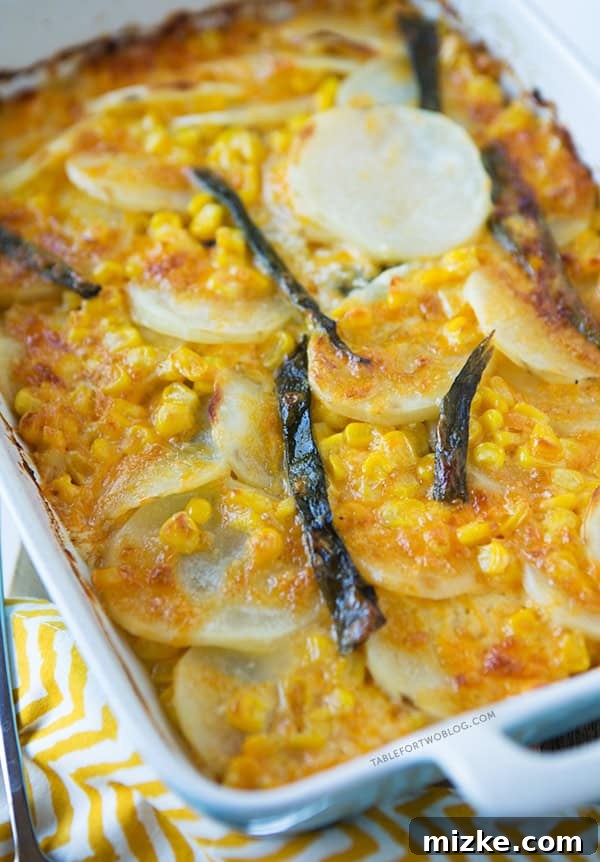 Poblano Potato Gratin: A Must-Try Thanksgiving Side Poblano Potato Gratin, a unique and flavorful Thanksgiving side dish that's easy to prepare and features smoky poblano peppers and creamy cheese layers.