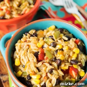 One-Pot Tex-Mex Orzo on tablefortwoblog.com