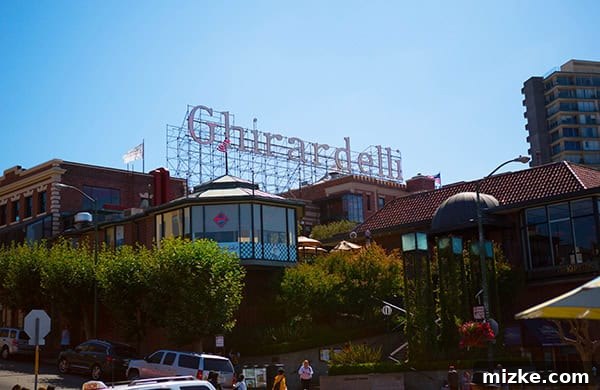 Ghirardelli Square: A sweet escape in San Francisco. The charming entrance to Ghirardelli Square, a haven for chocolate lovers.