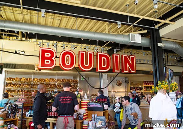 Boudin Bakery: Home of San Francisco's original sourdough. The historic Boudin Bakery building at Fisherman's Wharf, a San Francisco landmark.